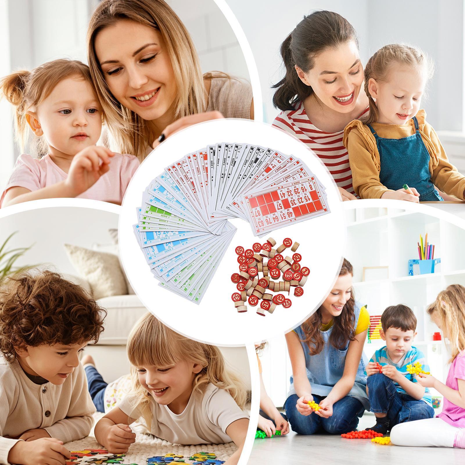Party Games Group For Adults - Juego de Bingo de madera, divertidos