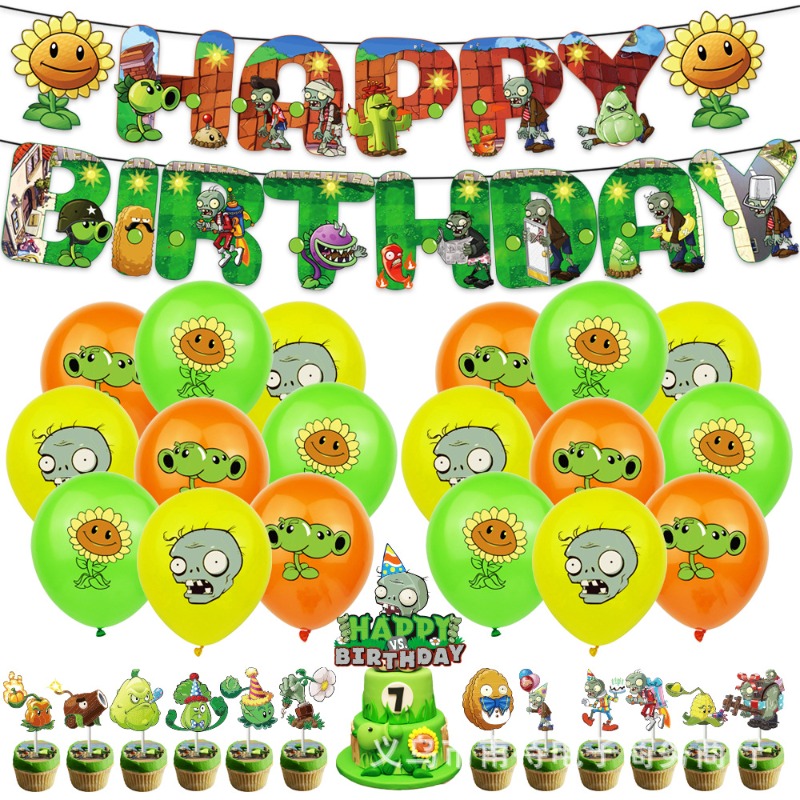 Zombie Party Games - Nuevos Globos de Látex de Plants