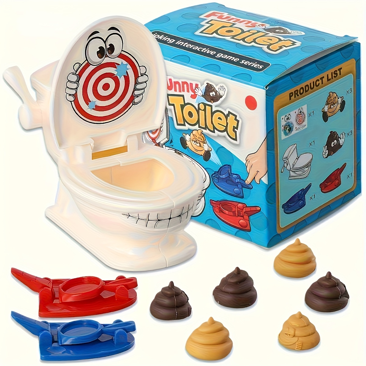 Party Games Entertainer - Mini juguetes antiestrés para inodoro, catapulta