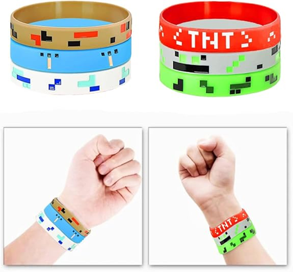 24 pulseras de tema pixelado p - Party Games Adult Birthday reseña y precio
